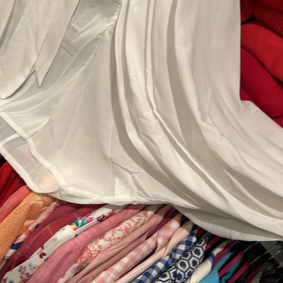 Nasty Gal ecru bow front blouson blouse size XS NWT - Picture 3 of 4